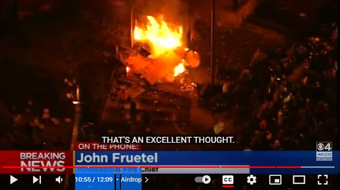 Fri May 29 12:20a, with Minneapolis engulfed in flame, having described the situation on the ground to CNN as “untenable” 30 minutes earlier, Emergency Management Certified Firefighter of 41 years, MFD Chief John Fruetel