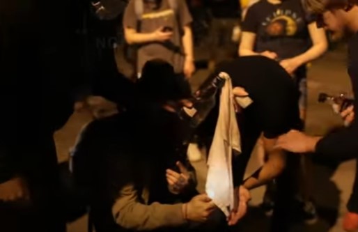 All night, looting, violence and arson continued to spread  molotov cocktails were thrown in the streets